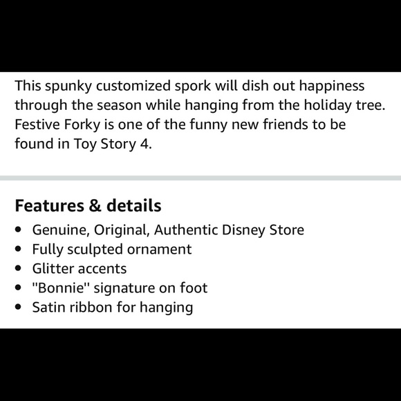 Disney Parks Pixar Toy Story 4 Forky Christmas Ornament - Picture 5 of 5